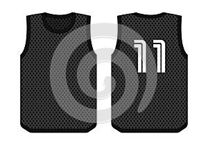 Training bibs vector template illustration