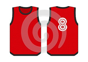 Training bibs vector template illustration