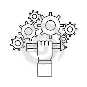 training concept flat icons