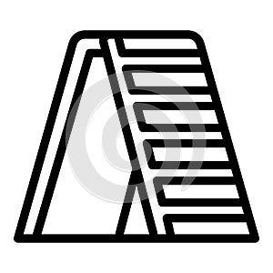 Training course jump icon outline vector. Agility course