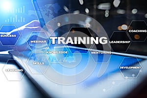 Training and development Professional growth. Internet and education concept.