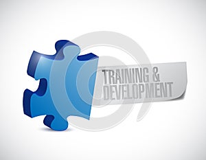 Training and development puzzle illustration
