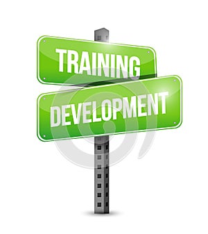 training development road sign illustration design