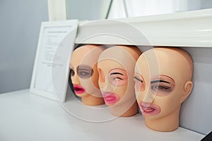training dummies permanent make-up, study and skill