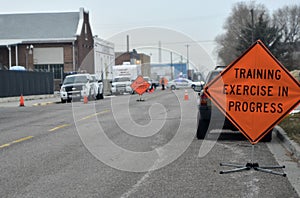 Training Exercise for Police and Emergency