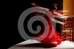 Training of a flamenco dancer