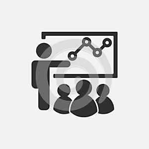 Training icon isolated on white background. Vector illustration