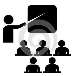 Training instruction learning icon vector design for skill development