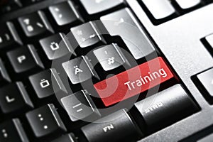 Training , Keyboard button enter symbol