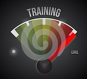 Training level measure meter from low to high