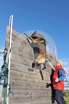 Training of police dog