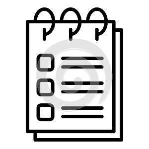 Training program icon, outline style