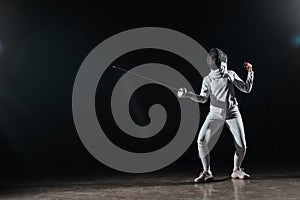 Training with rapier under spotlight on