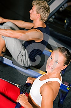 Training with rowing machine