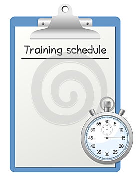 Training Schedule and Stopwatch