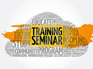 Training Seminar word cloud collage