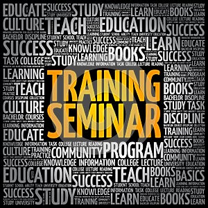 Training Seminar word cloud collage