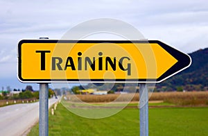Training signboard.