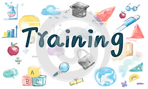 Training Skills Mentoring learning Concept