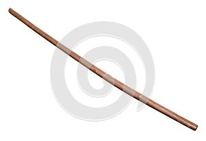 Training wooden katana bokken cutout on white