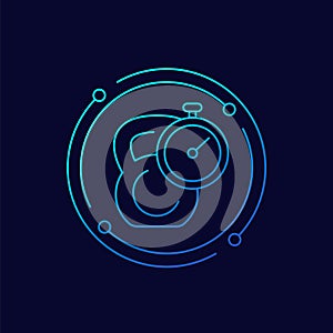 training or workout time line vector icon