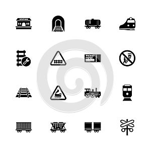 Trains - Flat Vector Icons