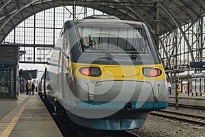 Trains in main station Prague