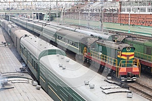 Trains on rails
