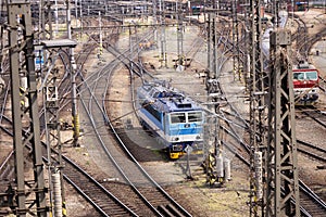 Trains at the railway station