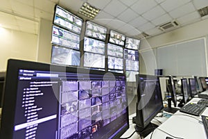 Trains surveillance room
