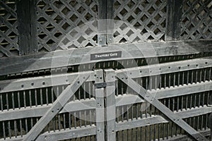 Traitor`s Gate at the Tower of London in England. close up.