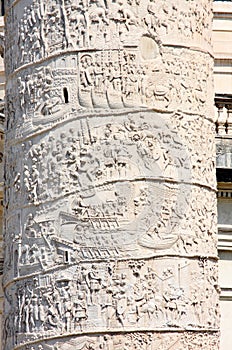 Trajan's Column, Piazza Venezia in Rome, Italy