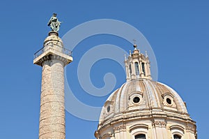 Trajan's Column in Rome, Italy