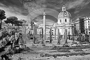 The Trajan`s Forum, Rome, Italy