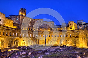 Trajan's forum, Traiani, Roma, Italy, hdr