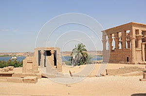 Trajan's Kiosk of Philae. The Philae Temple, on Agilkia Island.