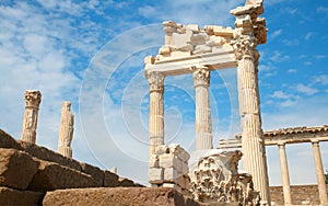 Trajan temple in Pergamon Turkey