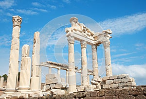 Trajan temple in Pergamon Turkey