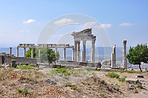 Trajaneum or Temple of Trajan  Pergamum  Bergama  Izmir  Turkey