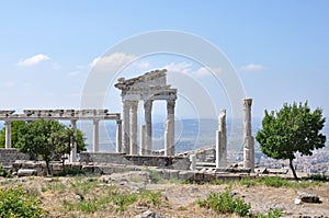 Trajaneum or Temple of Trajan  Pergamum  Bergama  Izmir  Turkey