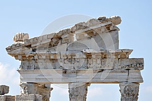 Trajaneum or Temple of Trajan  Pergamum  Bergama  Izmir  Turkey