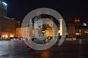 Trajans Forum, Rome by night