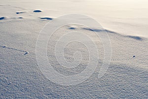 Trajectory lines on snow surface