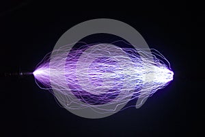 The trajectory of a spark electric discharge..