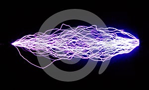 The trajectory of a spark electric discharge.