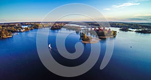 Trakai castle aerial