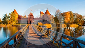 Trakai castle fall season