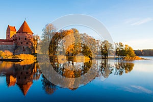 Trakai castle fall season