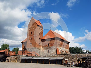 Trakai castle Traku pilis in Lithuania near Vilnius