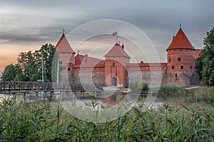 Trakai Island Castle in Lithuania next to Vilnius